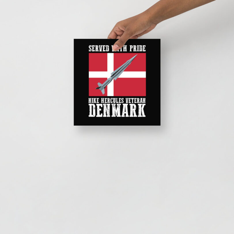 Denmark Nike Hercules on Flag Poster - Image 2