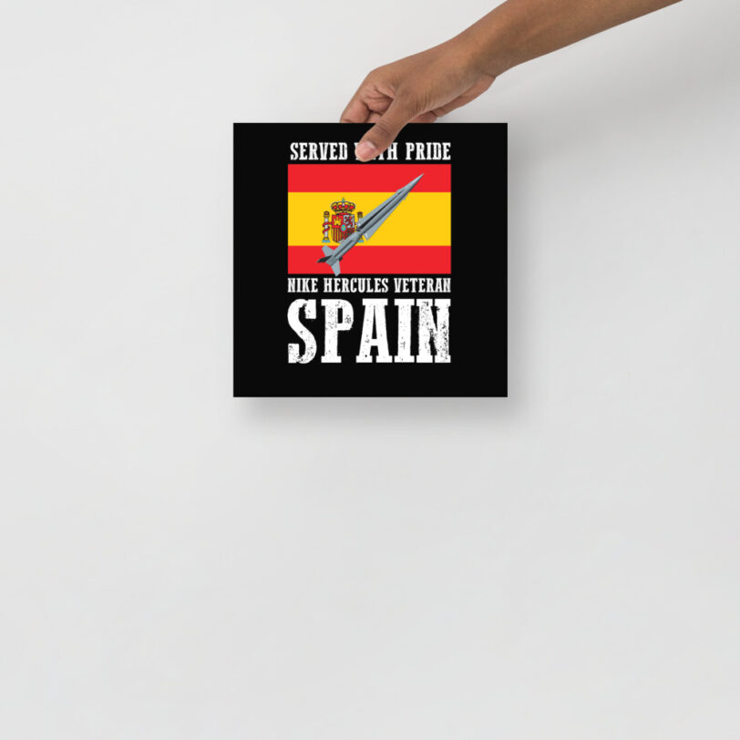 Spain Nike Hercules on Flag Poster - Image 2