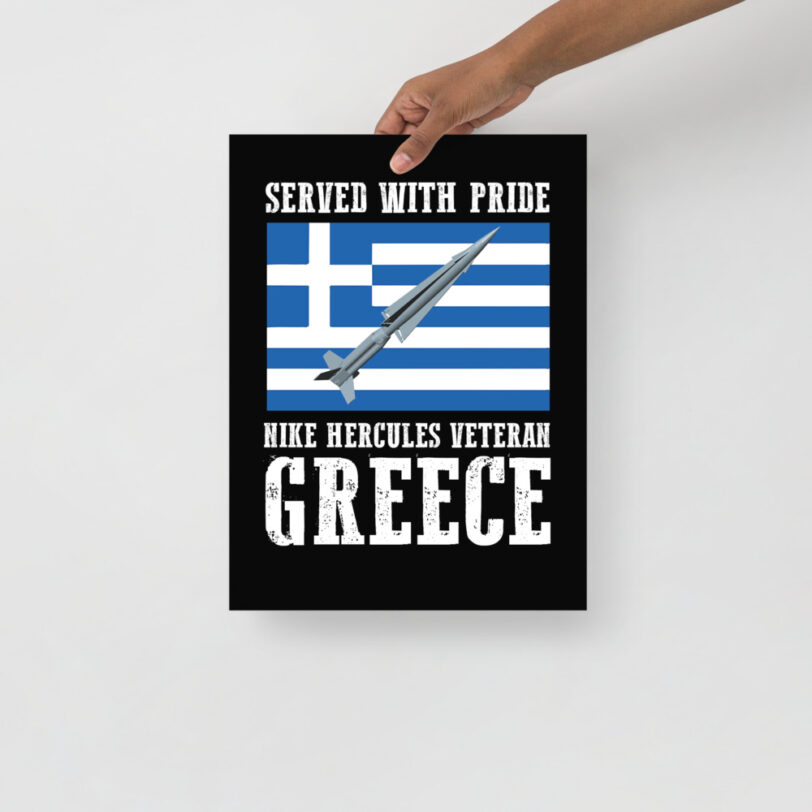 Greece Nike Hercules on Flag Poster - Image 4