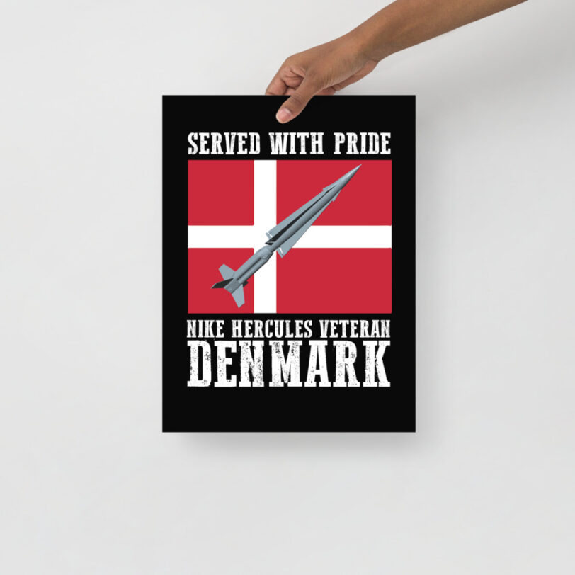 Denmark Nike Hercules on Flag Poster - Image 4