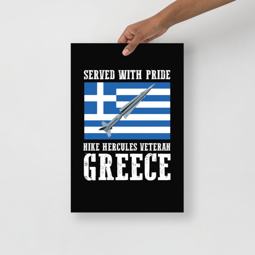 Greece Nike Hercules on Flag Poster - Image 5