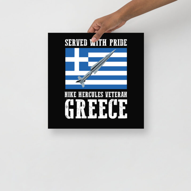 Greece Nike Hercules on Flag Poster - Image 6