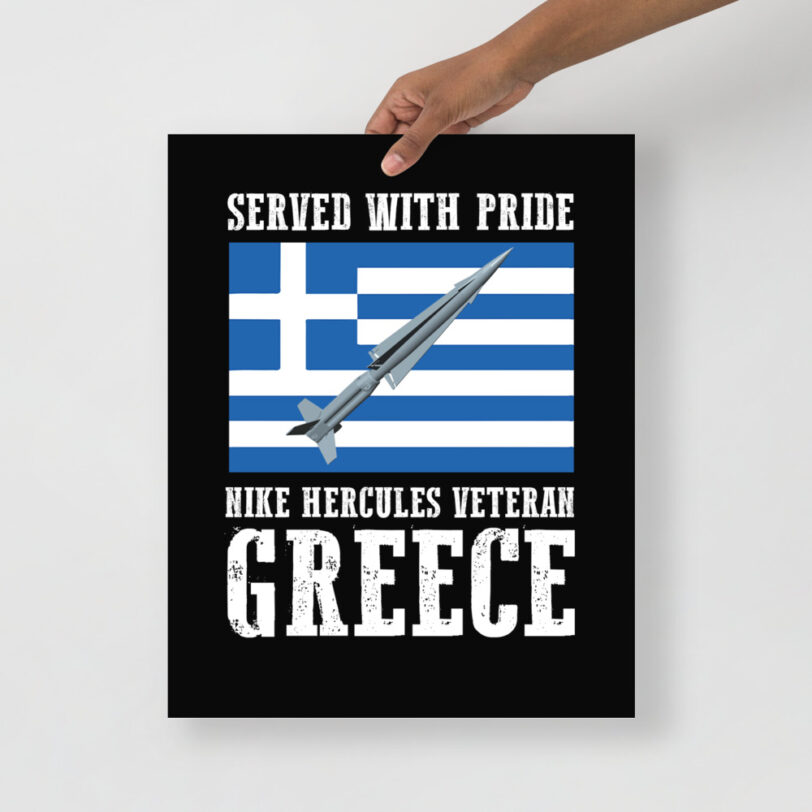 Greece Nike Hercules on Flag Poster - Image 8