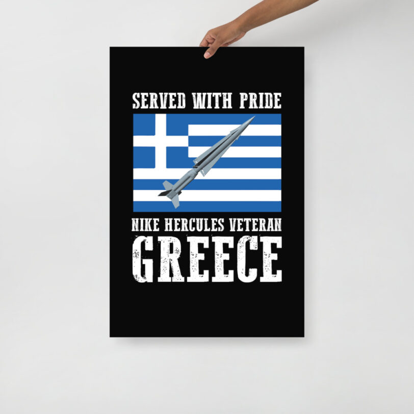 Greece Nike Hercules on Flag Poster - Image 11