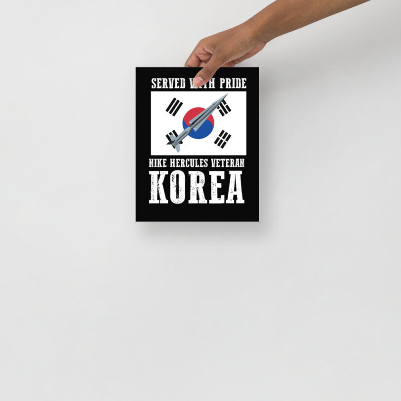 Korea Nike Hercules on Flag Poster