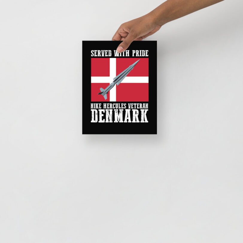 Denmark Nike Hercules on Flag Poster