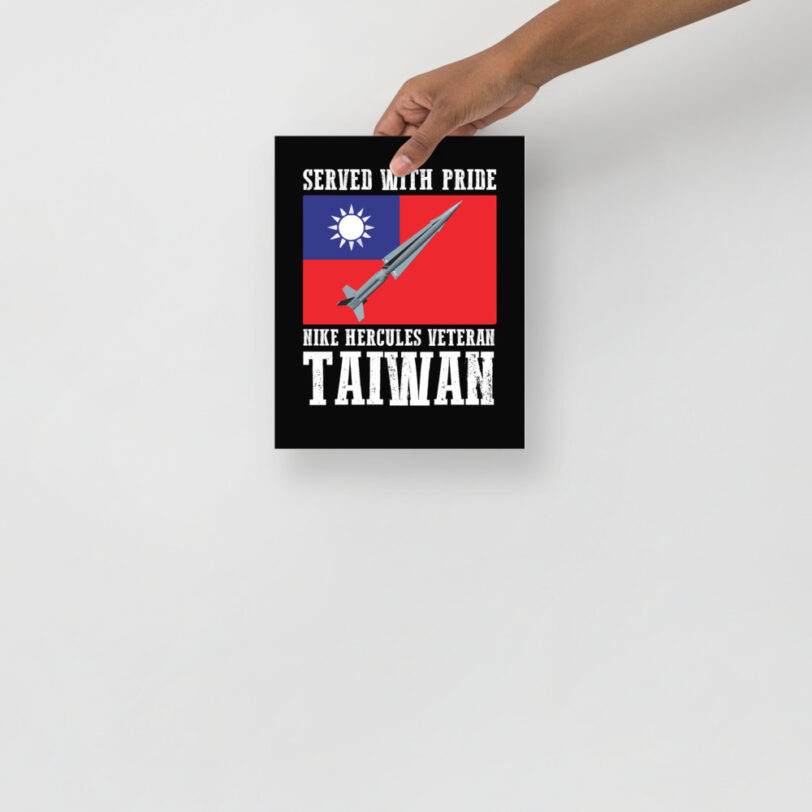 Taiwan Nike Hercules on Flag Poster