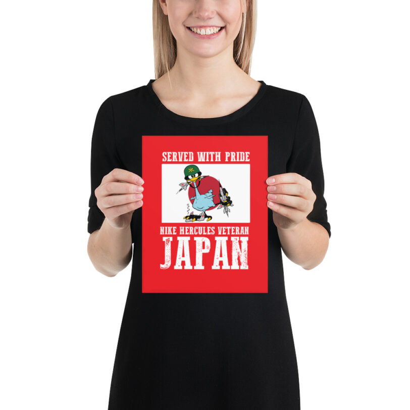 Japan Oozlefinch on Flag Poster