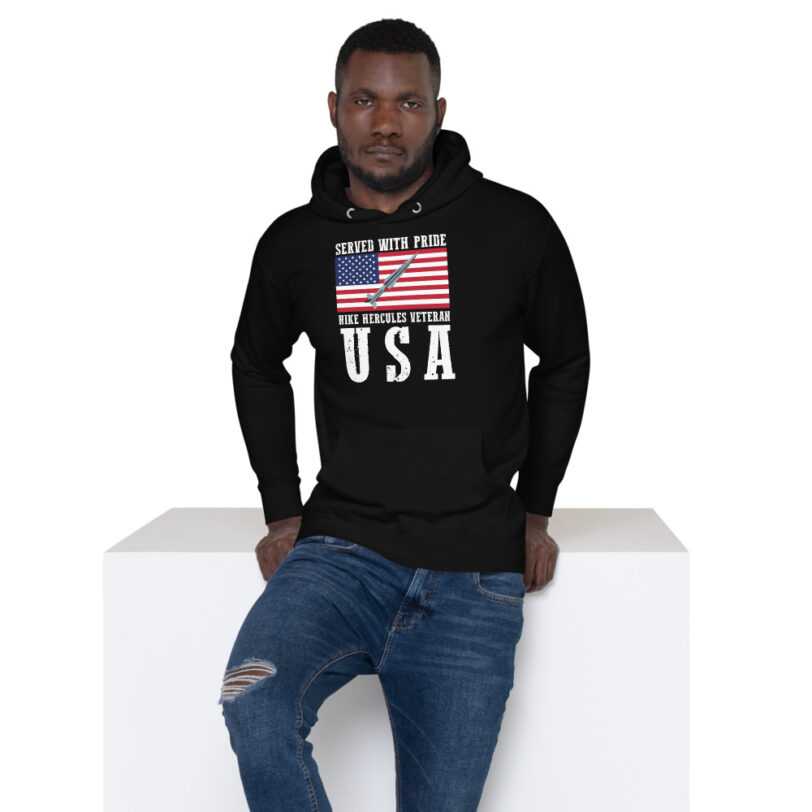 USA Nike Missile on Flag Hoodie