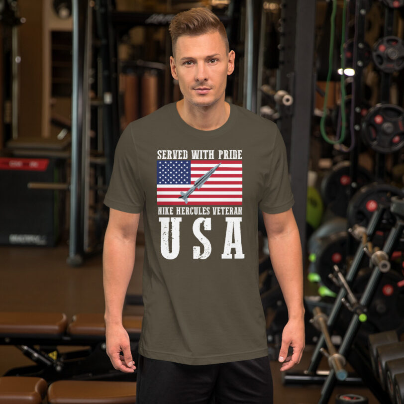 USA Nike Missile on Flag T-Shirt - Image 3