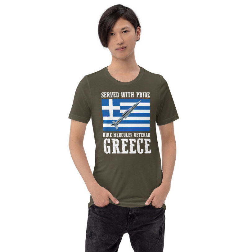 Greece Nike Hercules on Flag T-Shirt - Image 5